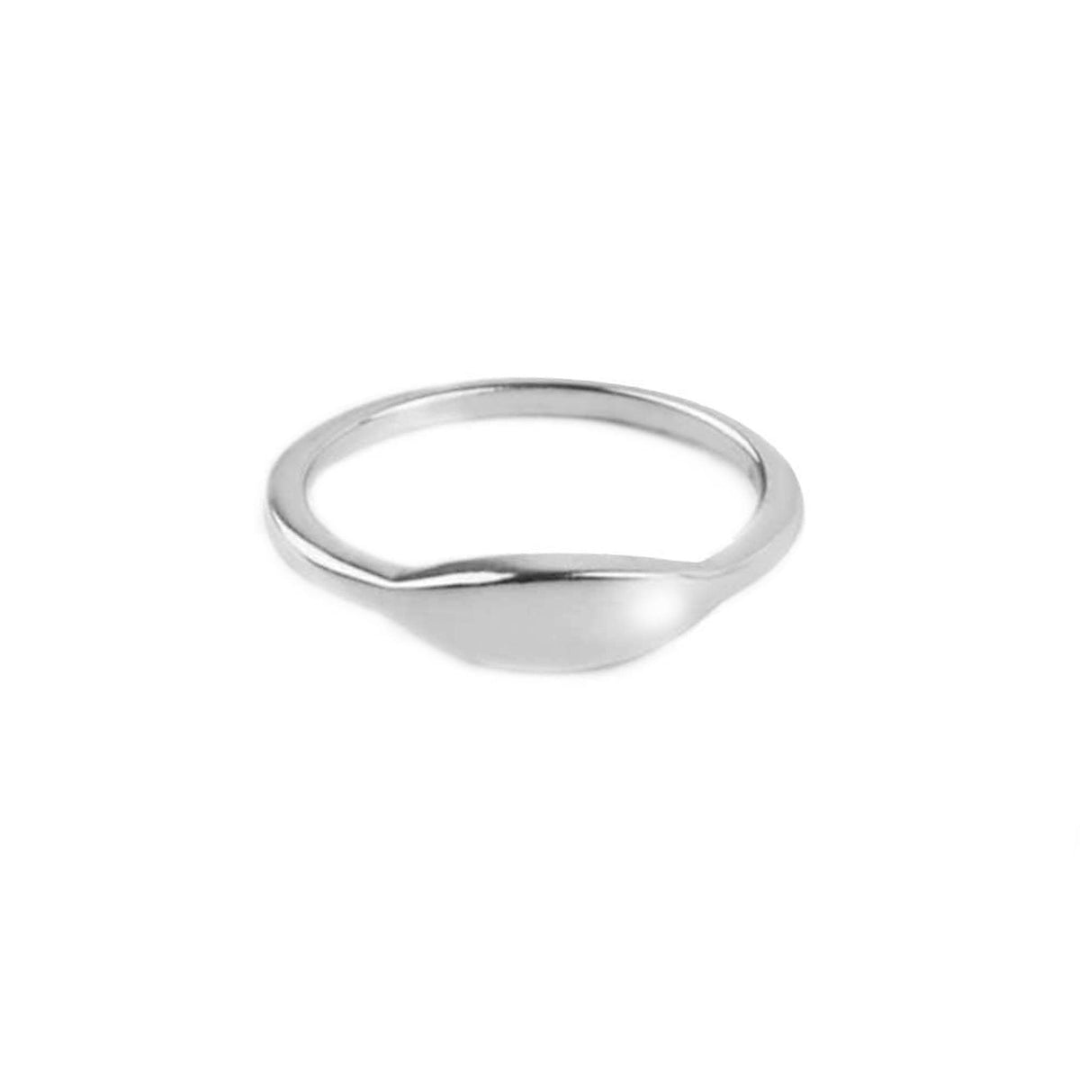 Slim Signet Ring in Silver | RUNWAY SUPPLY